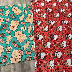 Hello Kitty Green and Cream Blanket